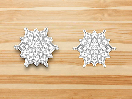 Flower mandala colorable sticker